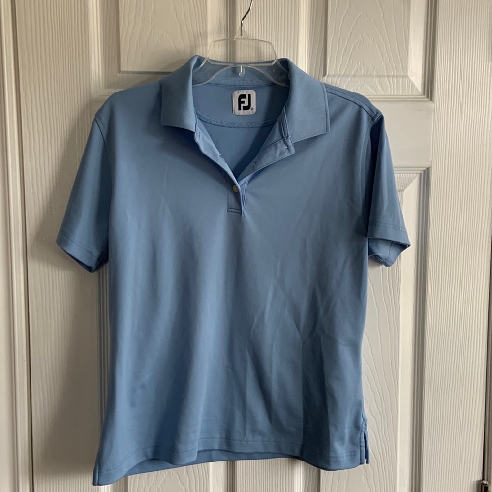 Ladies golf shirt. Footjoy. Polyester/ spandex blend. Super comfy